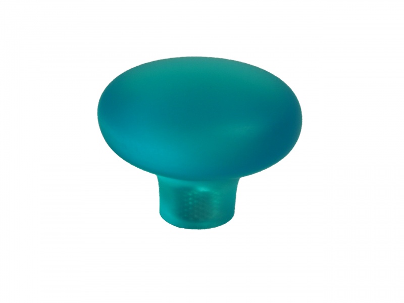 Caribbean Blue Frosted Mushroom Knob - Series 1 - Mushroom Knob ...